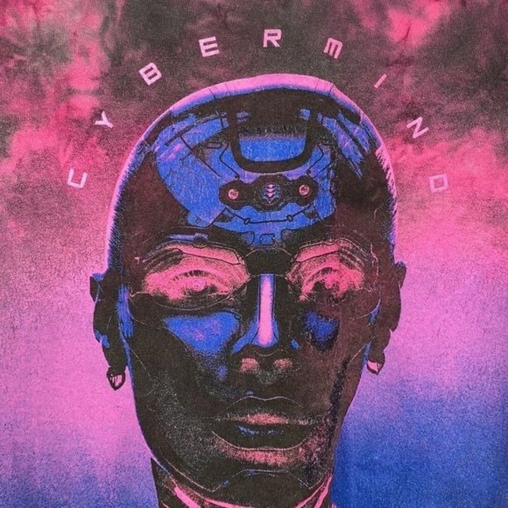 Cybermind Tie-Dye Graphic T-Shirt L - Picture 3 of 8